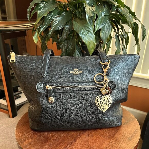 New GOLD HEART Bag Charm Topaz Bead - Picture 7 of 8